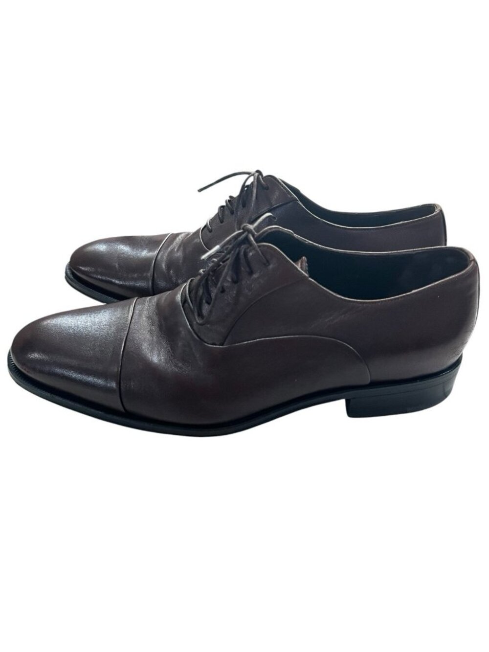 Bruno Magli Maioco Men’s Cap Toe Oxford Dark Brown Leather Dress Shoes Size 12 M
